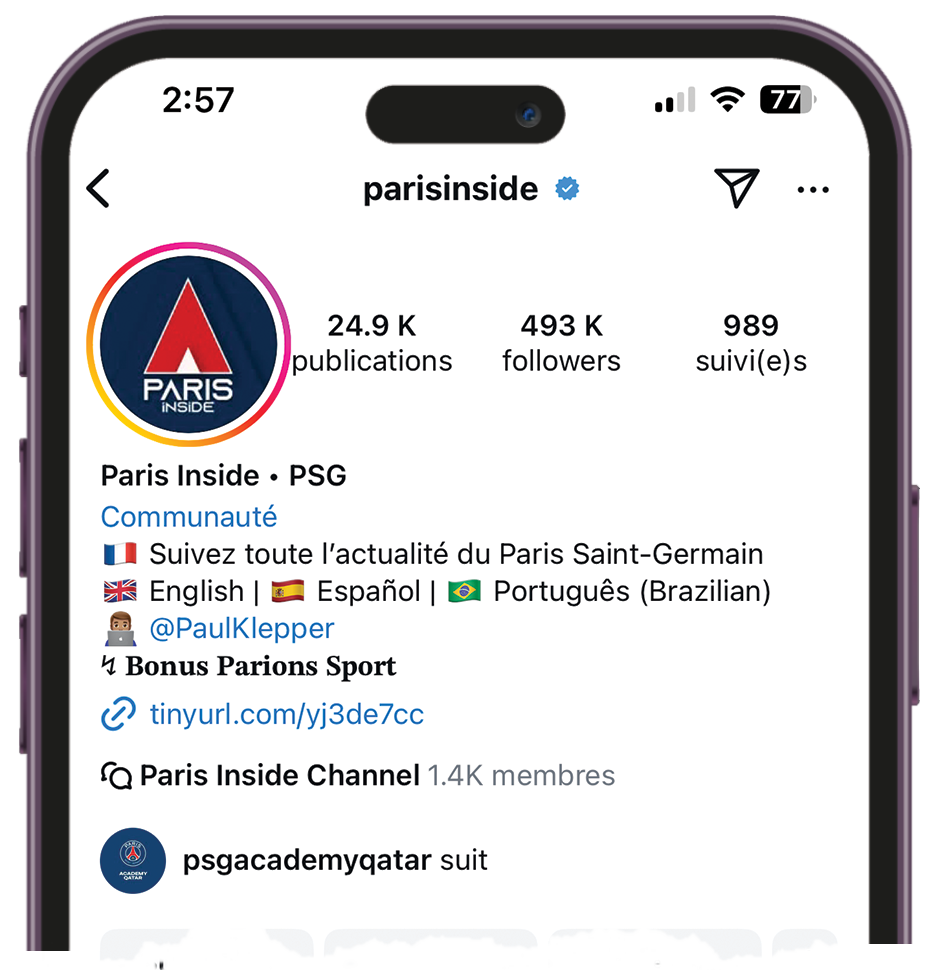 Voir Publication instagram