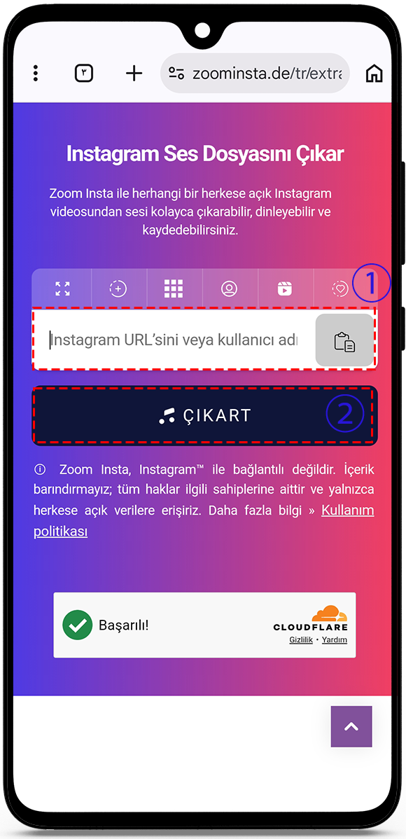 Instagram Ses Çıkarma Aracı