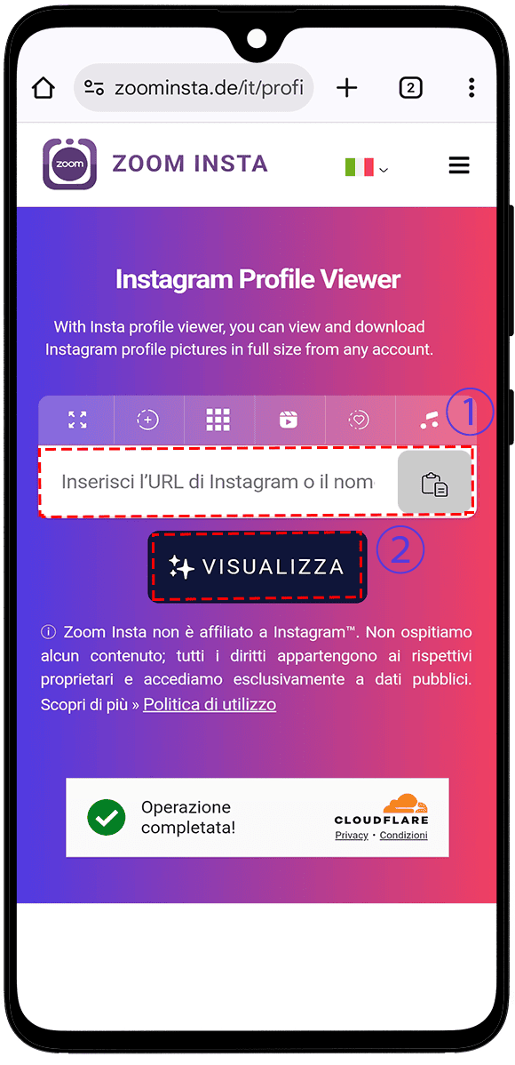 visualizzatore di profili Instagram senza account