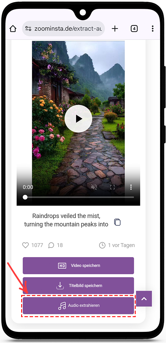 Audio aus Instagram Reels extrahieren