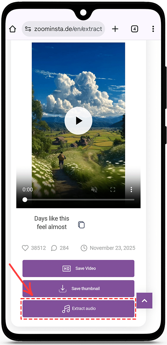 Extract Audio from Instagram Reels