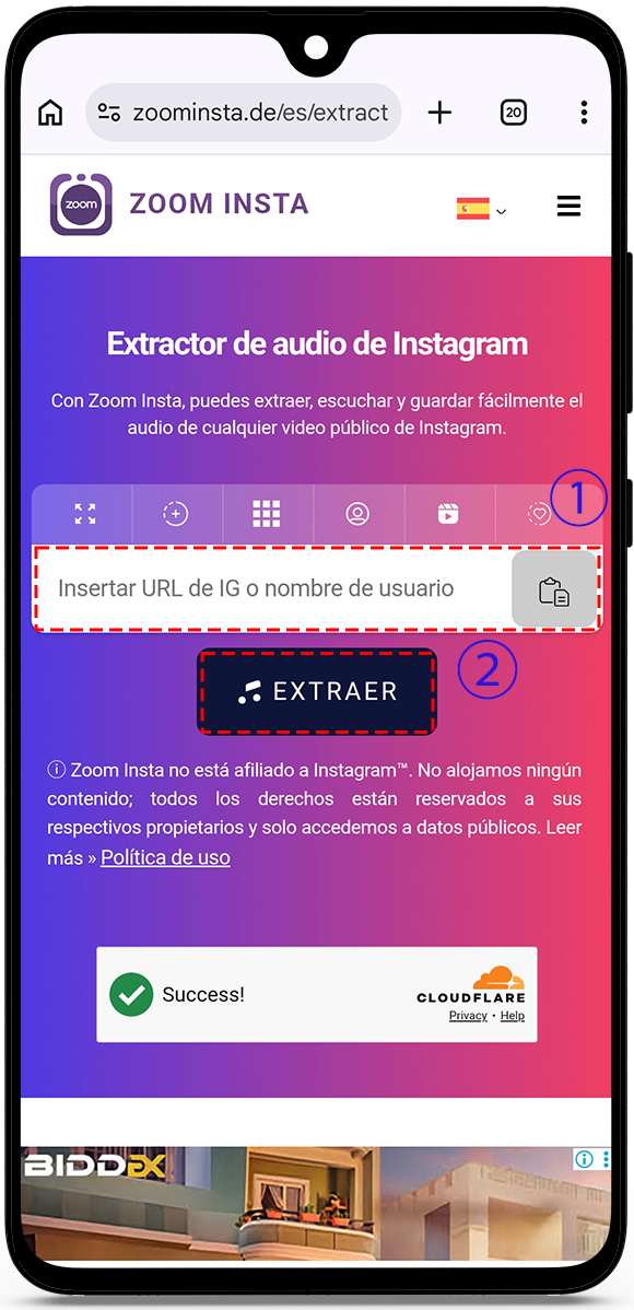 Instagram Audio Extractor