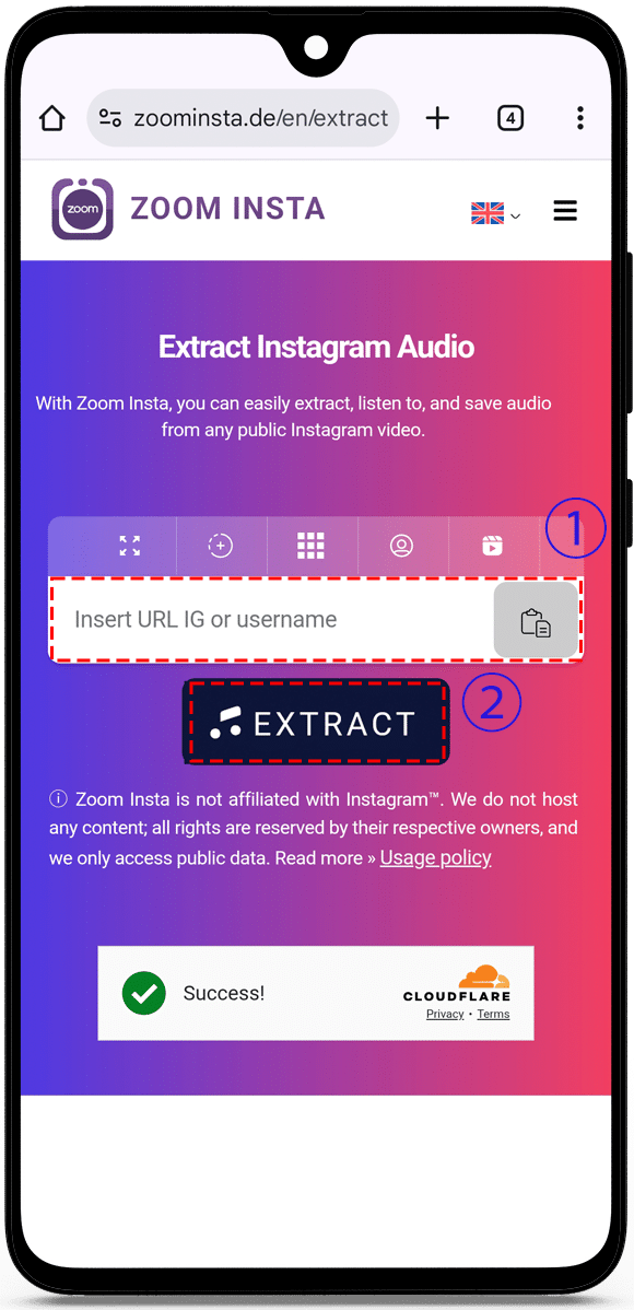 Instagram Audio Extractor