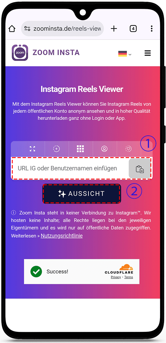 Instagram-Link einfügen