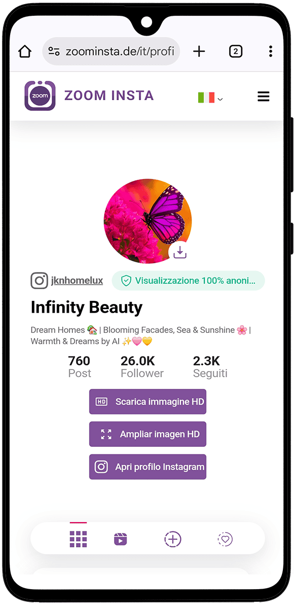 visualizza il profilo Instagram in modo anonimo