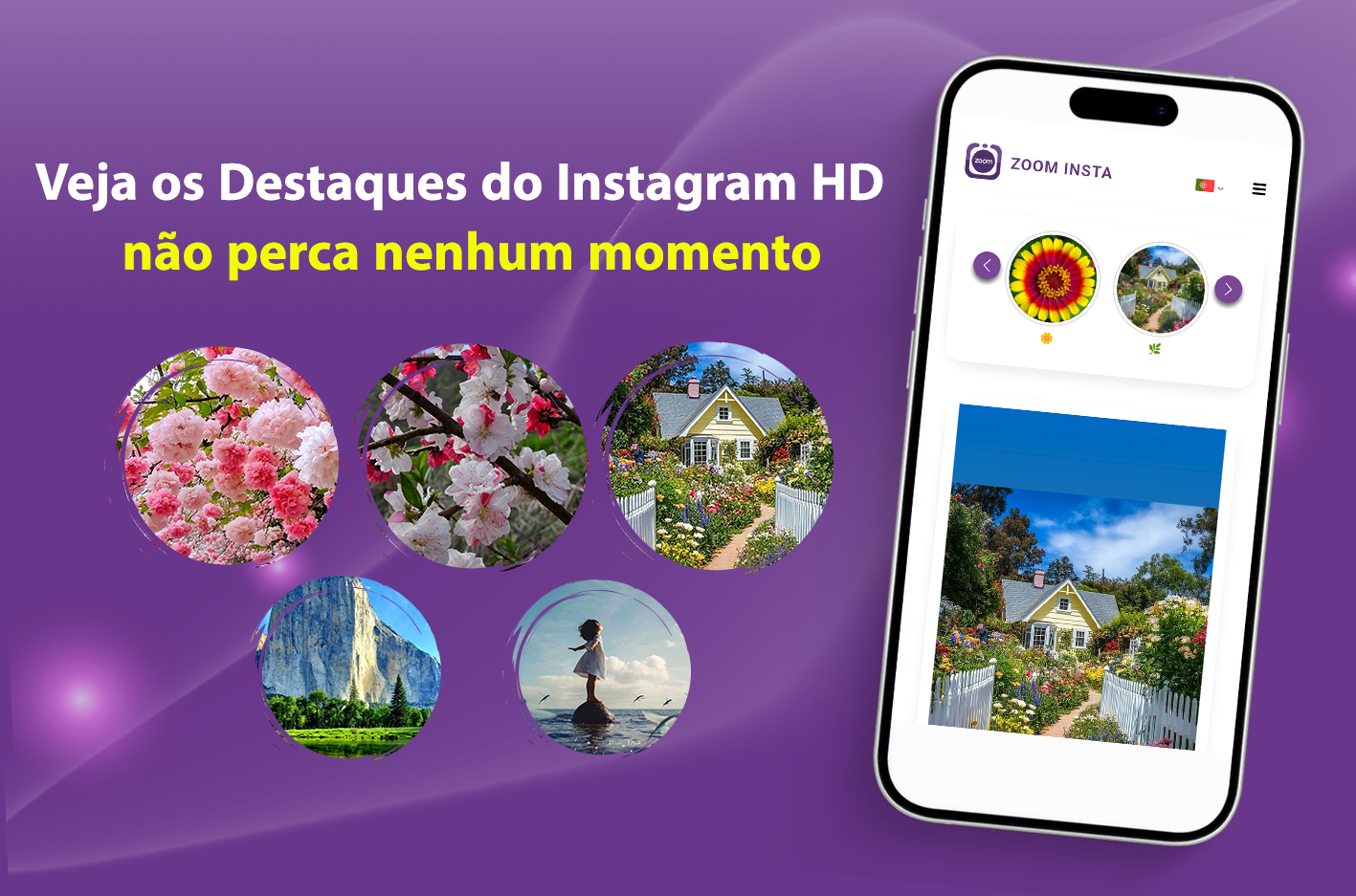 Veja os destaques do Instagram em alta qualidade
