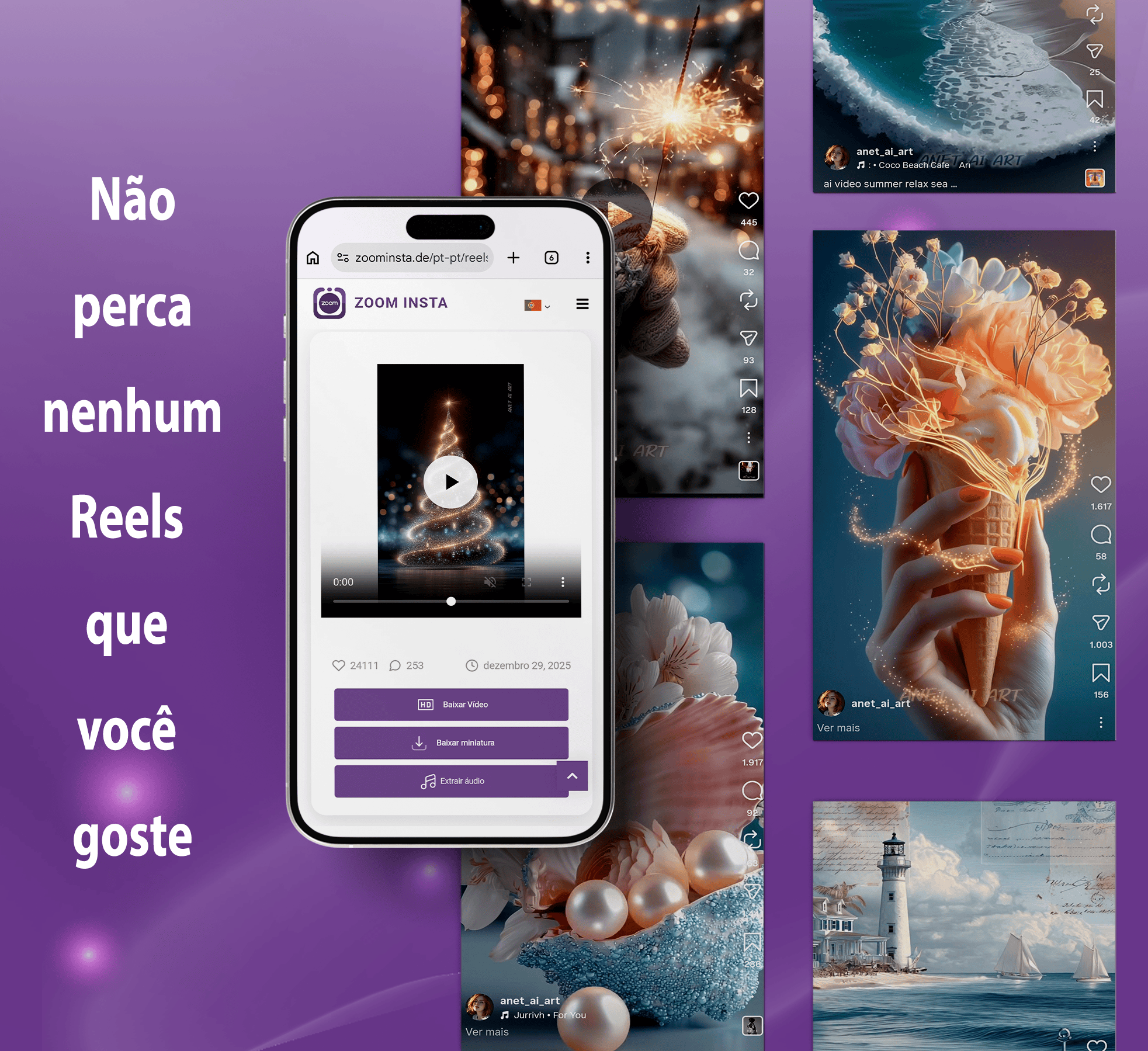 Veja reels do Instagram gratuitamente