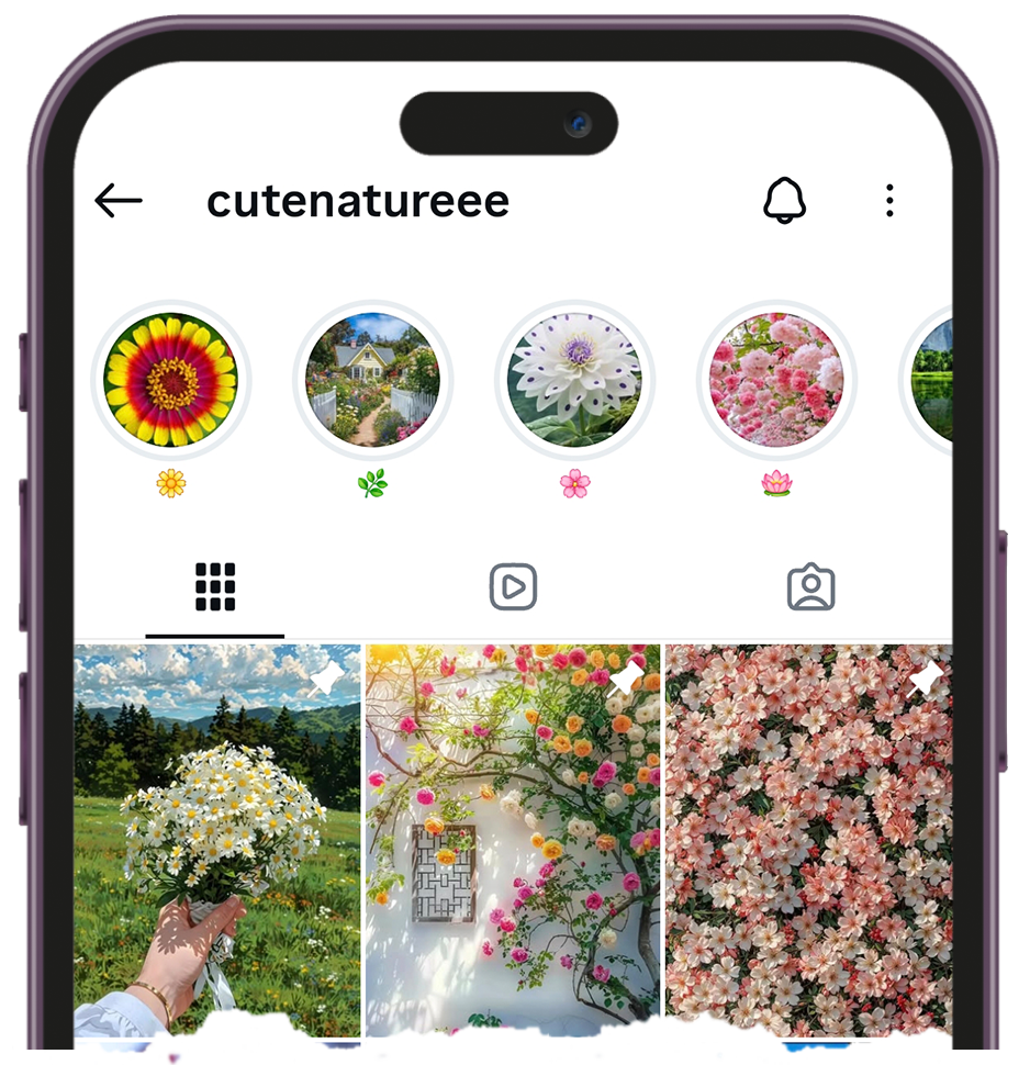 Visor de destacados de Instagram en HD
